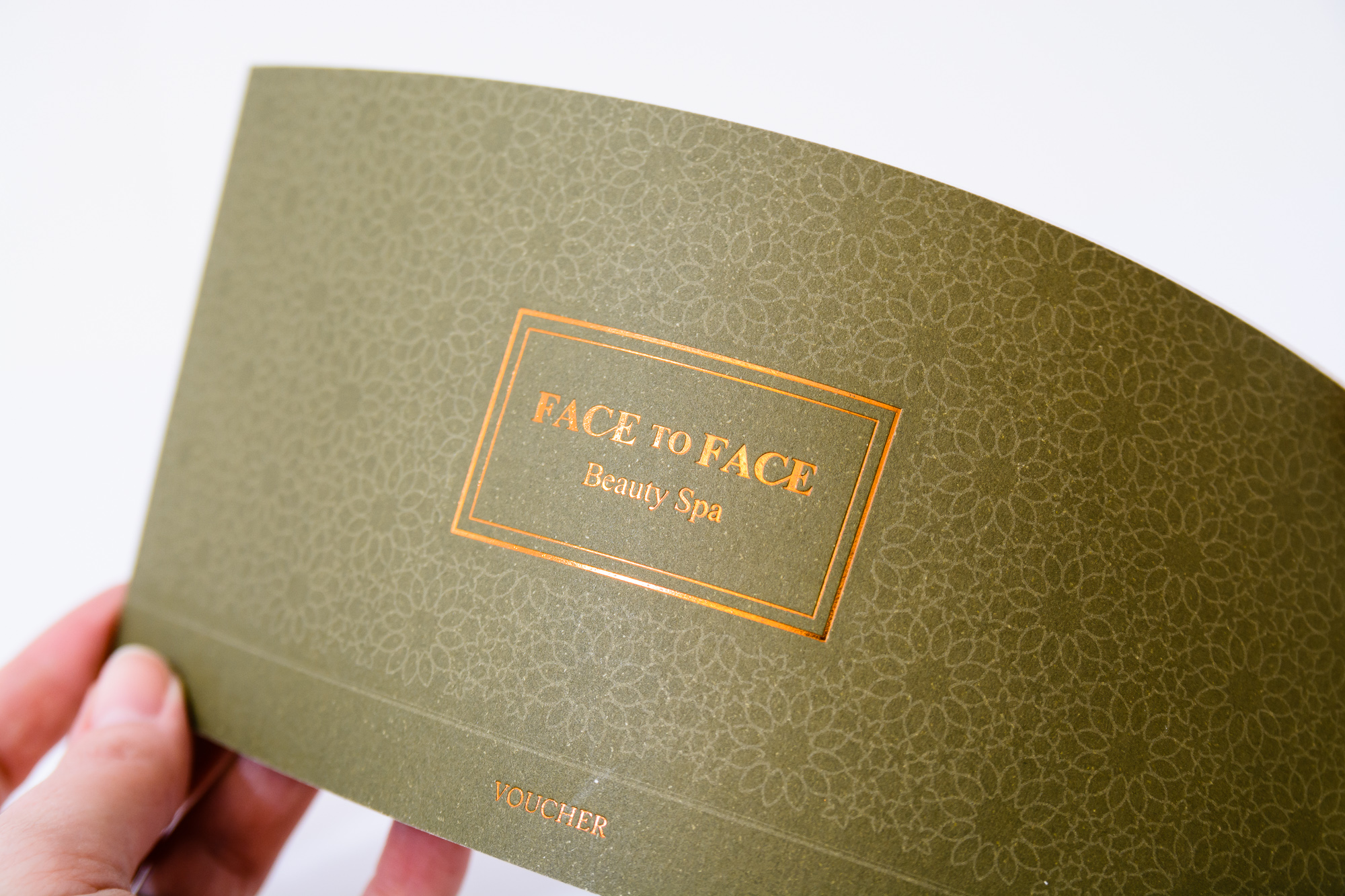 Face to face foil brochure – Geo & Co creative